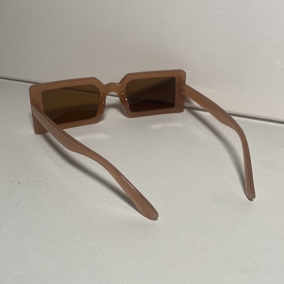 Men Square Shaped Frame Fashion Brown SHEIN Sunglasses - Picture 4 of 5